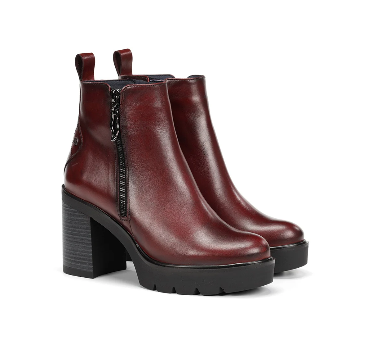 ALERT D9562 Burgunderfarbe Stiefeletten - Image 2