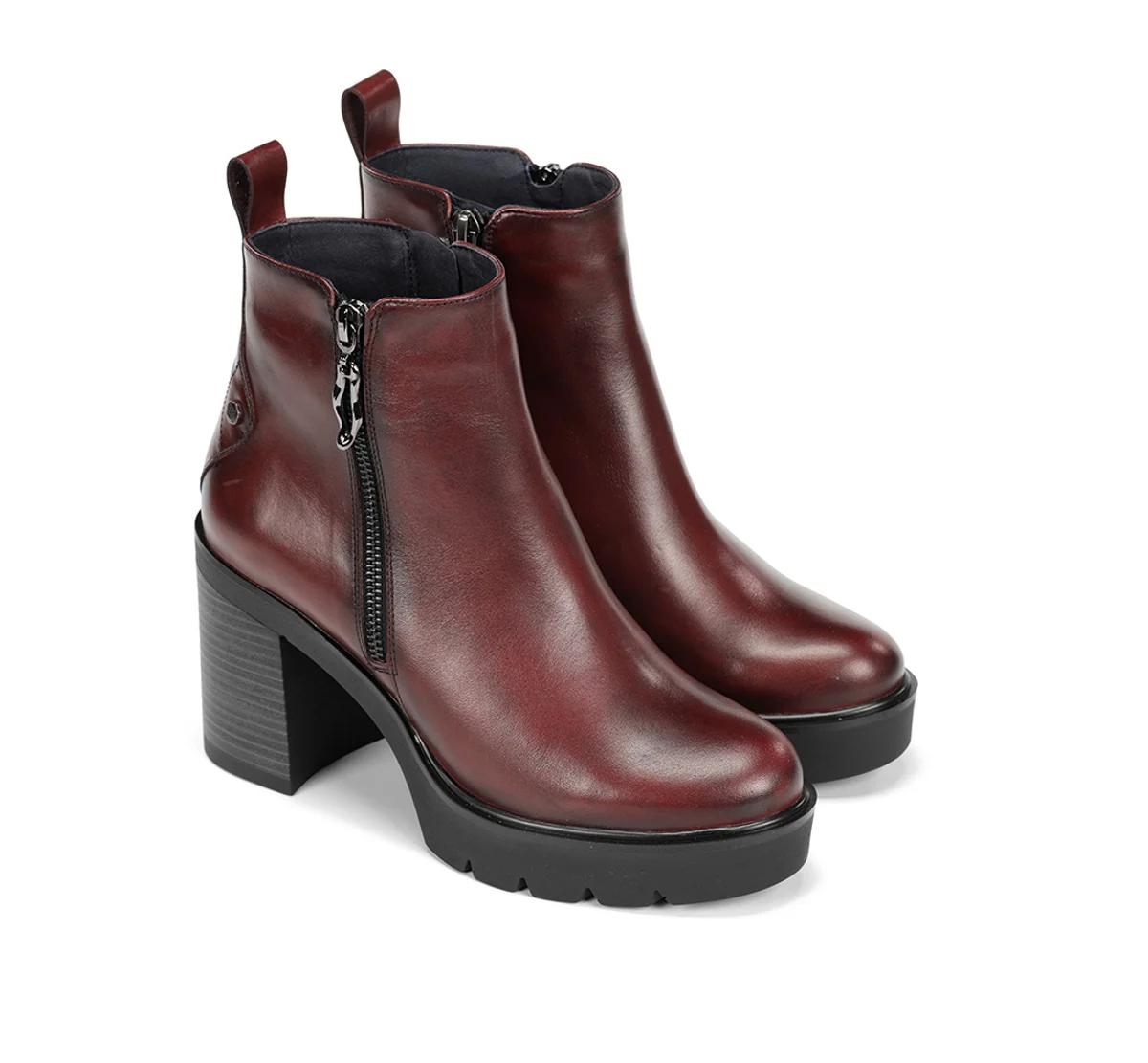 ALERT D9562 Burgunderfarbe Stiefeletten - Image 5