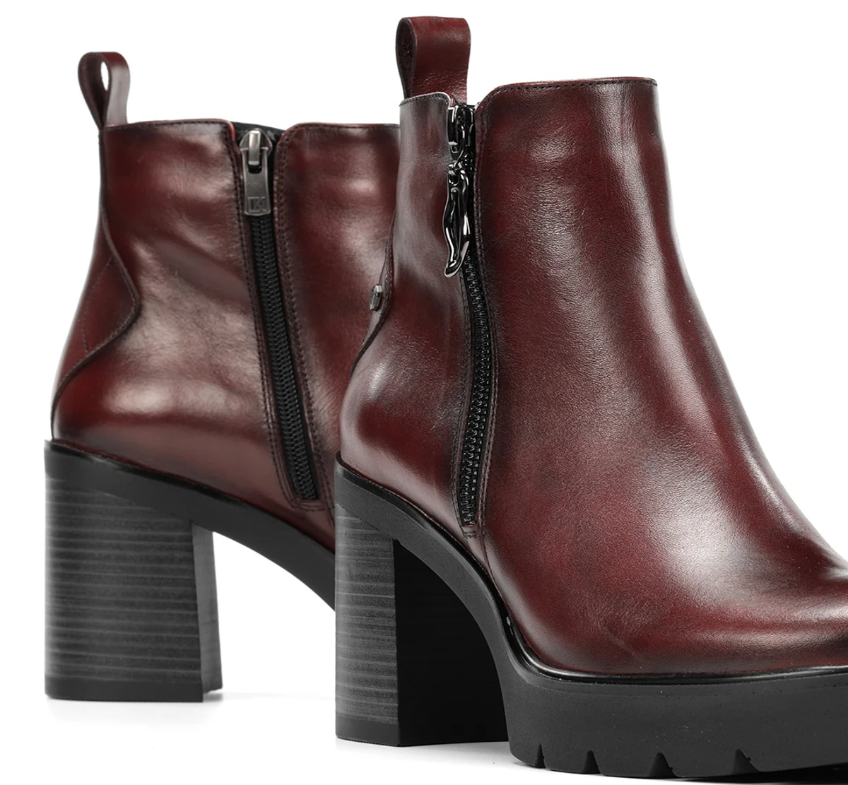 ALERT D9562 Burgunderfarbe Stiefeletten - Image 7