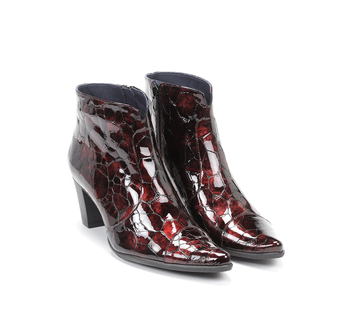 DEISY D8248 Burgunderfarbe Stiefeletten - Image 5