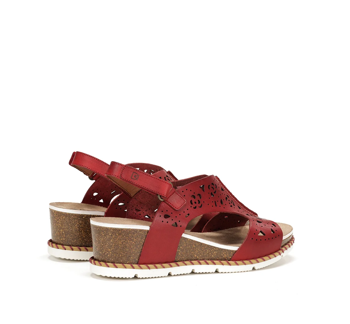 GOLD D9319 Roter Sandale - Image 3