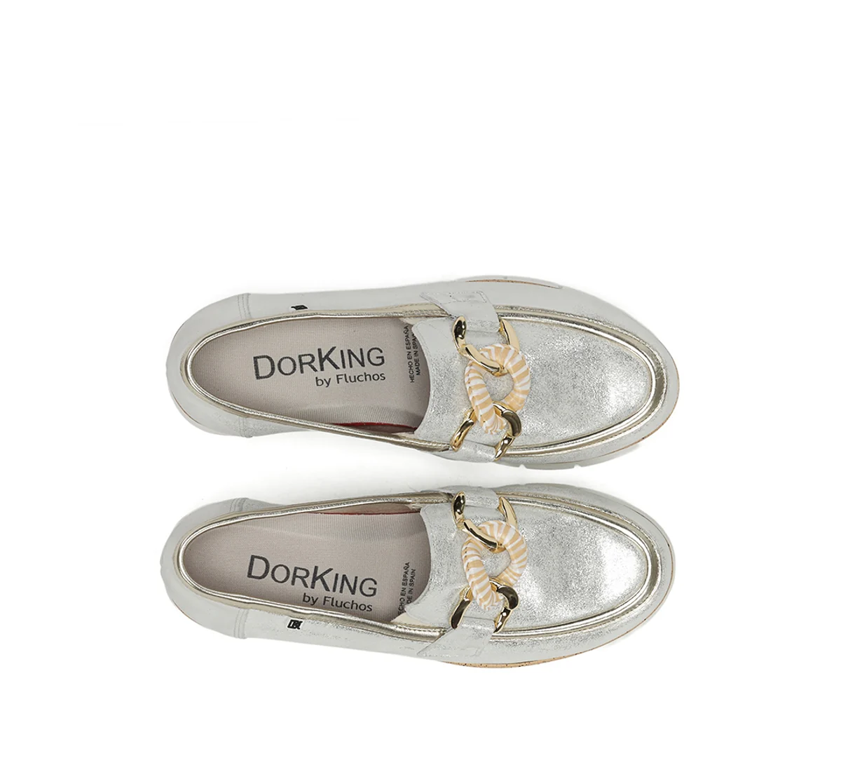 INDIA D9691 Silberne Mokassin - Image 5