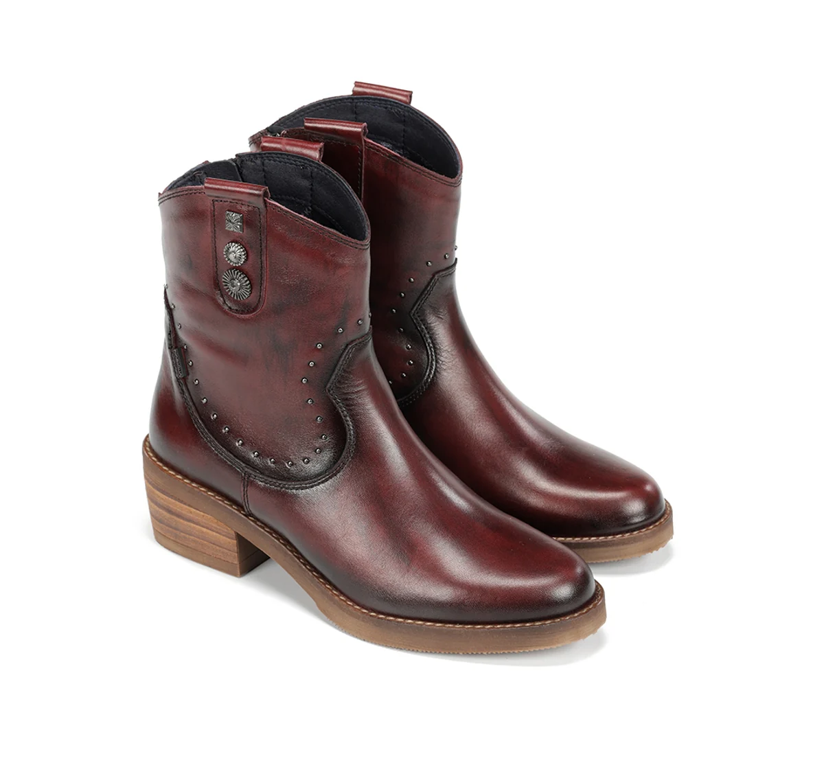 LAYLA D9549 Burgunderfarbe Stiefeletten - Image 5