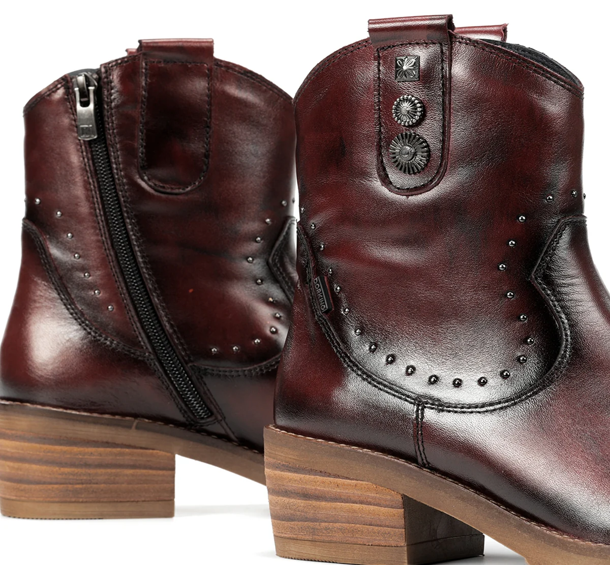 LAYLA D9549 Burgunderfarbe Stiefeletten - Image 7