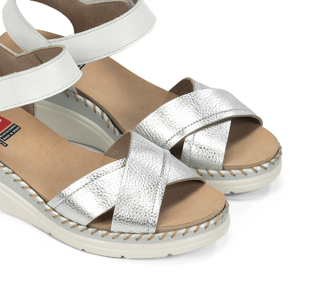 LEZA F2139 Silberne Sandale - Image 6