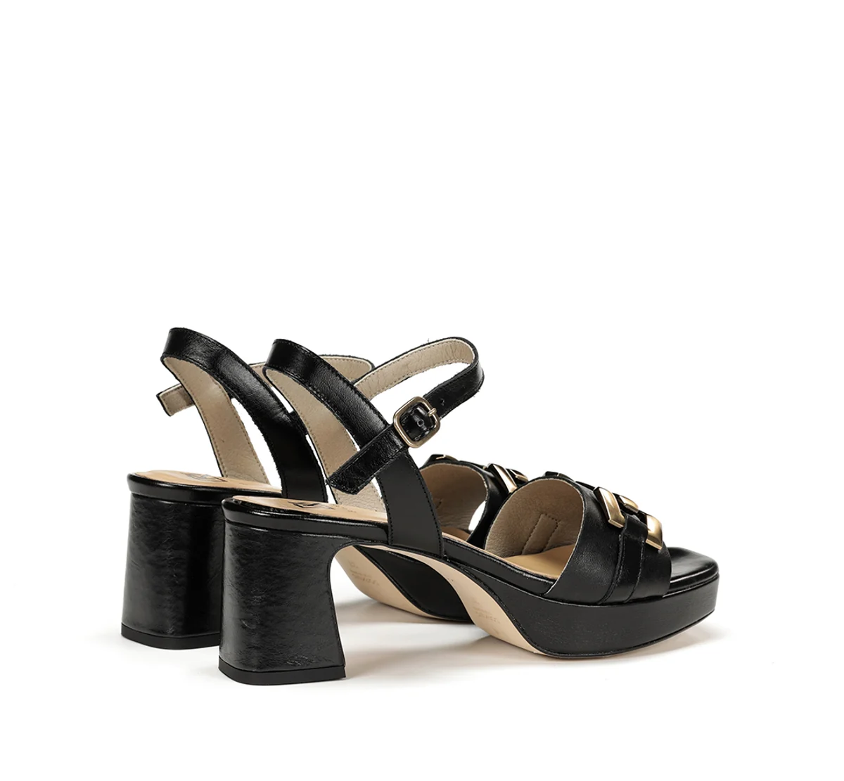 LYRA D9253 Schwarze Sandale - Image 3