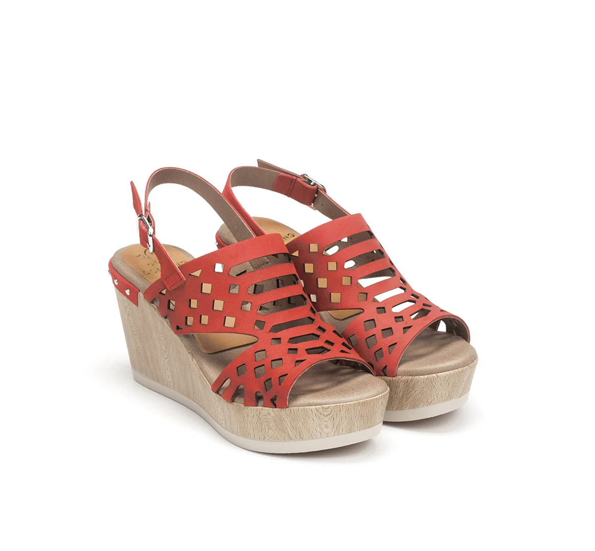 SALMA D7756 Roter Sandale - Image 4