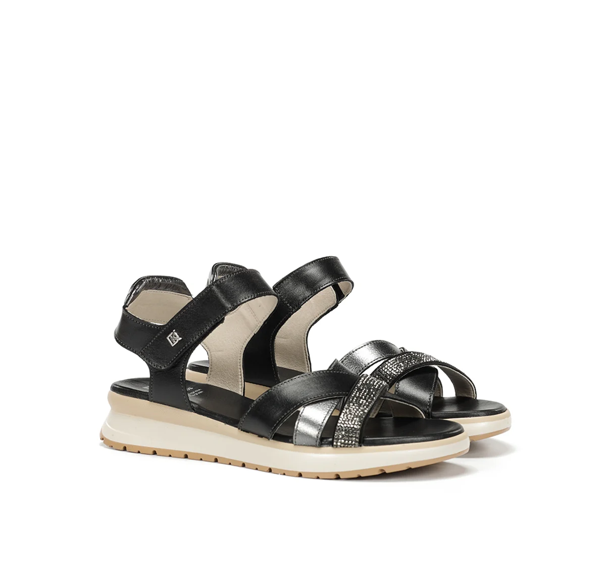 TER D9728 Schwarze Sandale - Image 2